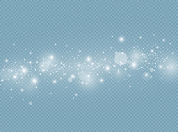 Specjalny efekt świetlny białych iskier i brokatu Błyszczący bokeh jest izolowany