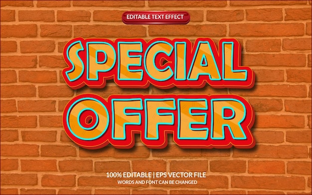 Specjalny efekt tekstowy z stylem graficznym i edytowalnym