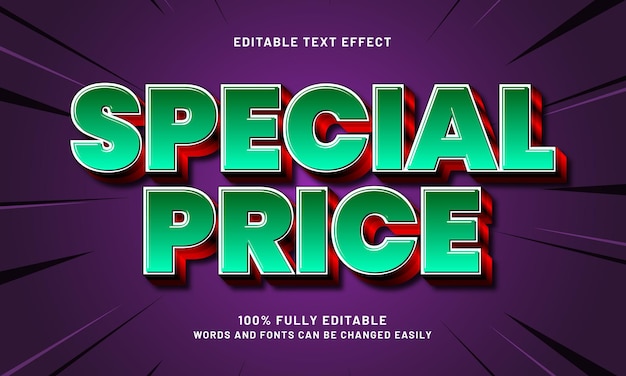 specjalny efekt tekstu edytowalny z tematem sprzedaży i zniżki