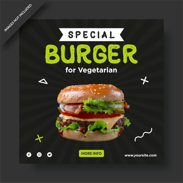 Specjalny Post Kulinarny Z Burgerami Na Instagramie