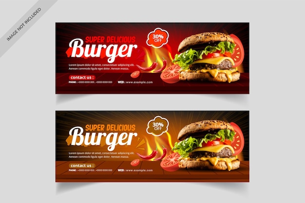 Specjalny Projekt Banera Fast Food Burger