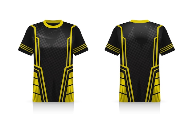 Specyfikacja Makieta Soccer Sport, Szablon Koszulki Esports Gaming T Shirt. Makieta Munduru. Projekt Ilustracji Wektorowych