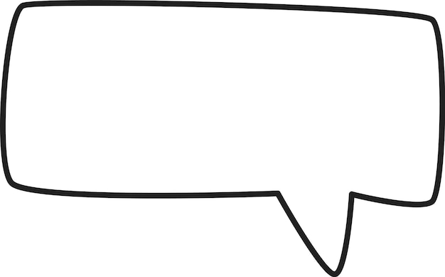 Speech Bubble Rectangle Doodle