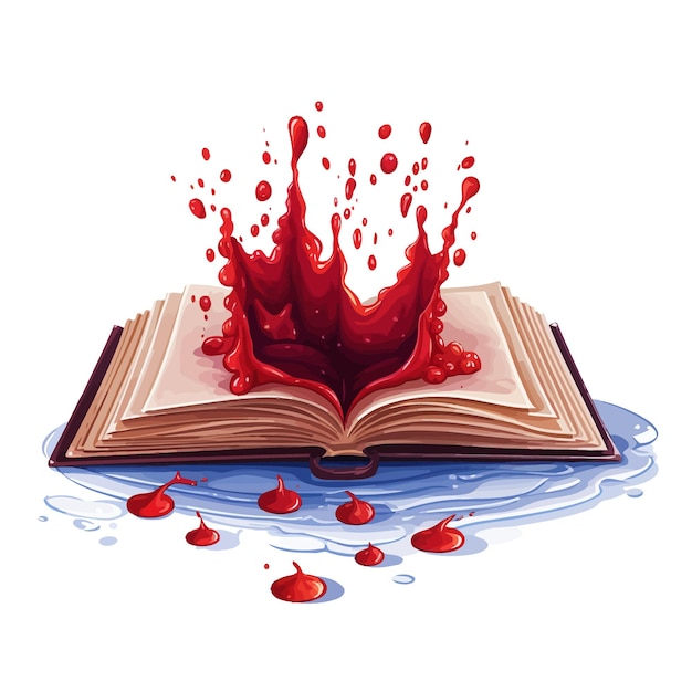 Plik wektorowy spilled_spell_book_vector_illustrated