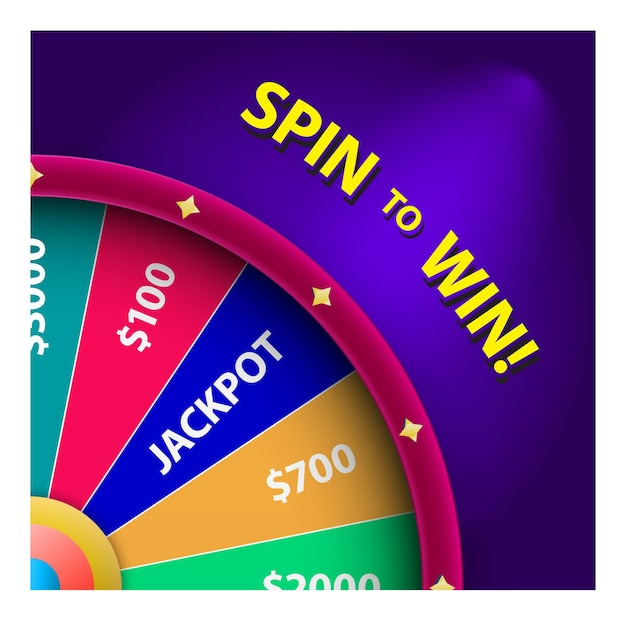 Spinning Koło fortuny Internet Casino Marketing Vector tło