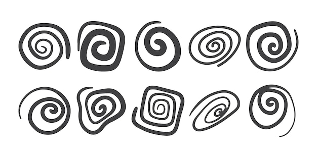 Spirala doodle wyciągnąć rękę