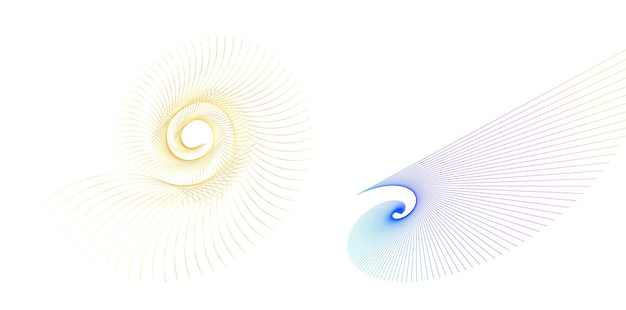 Spirala streszczenie tęcza element projektu na białym tle skrętu linii wektor ilustracja eps 10 złoty stosunek tradycyjnych proporcji wektor ikona Spirala Fibonacciego dla eleganckiej wizytówki