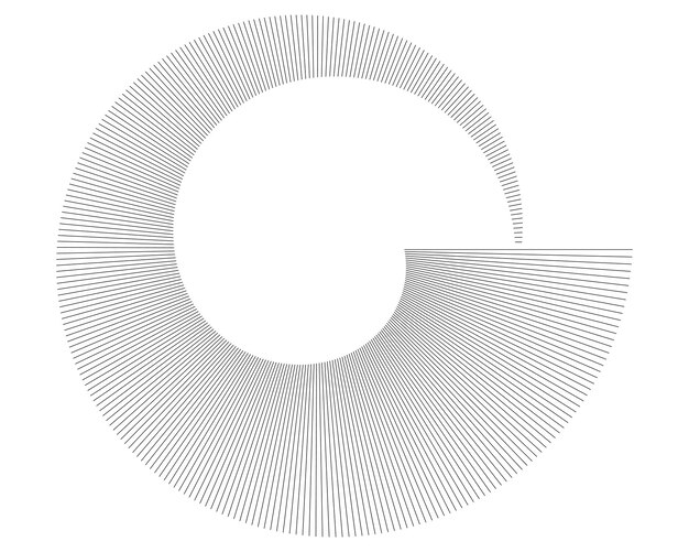 Spirala streszczenie tęcza element projektu na białym tle skrętu linii wektor ilustracja eps 10 złoty stosunek tradycyjnych proporcji wektor ikona Spirala Fibonacciego dla eleganckiej wizytówki
