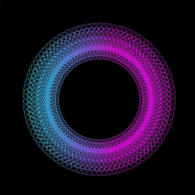 Spirograf promieniowe abstrakcyjne linie geometryczne tło