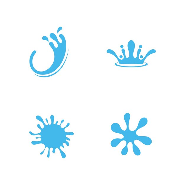 Splash Water Logo Szablon Ilustracji Wektorowych