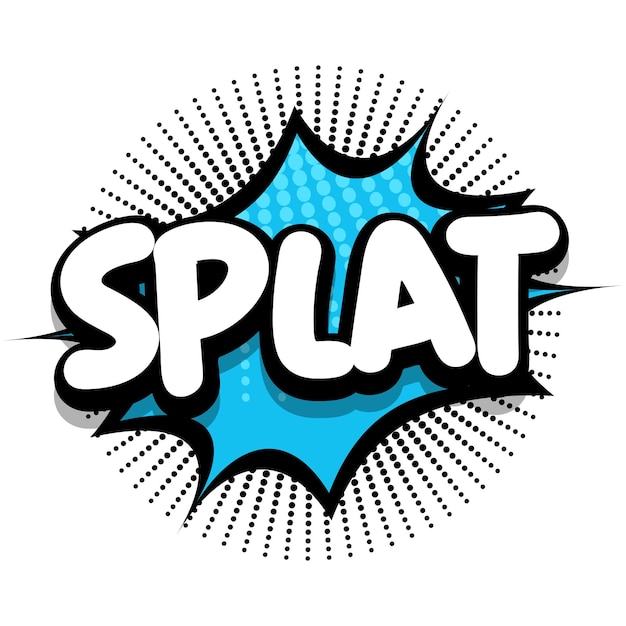 Splat Komiks wybuchu bańki ilustracji wektorowych