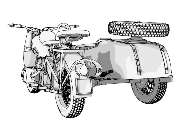 Plik wektorowy sport motocykl szkic białe tło wektor