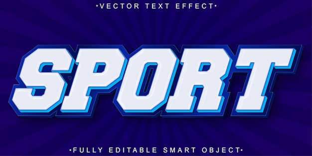 Sport Vector w pełni edytowalny efekt tekstu inteligentnego obiektu