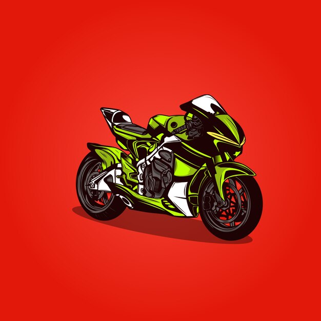 Plik wektorowy sportbike motocyklu motorsport zmroku ilustracja