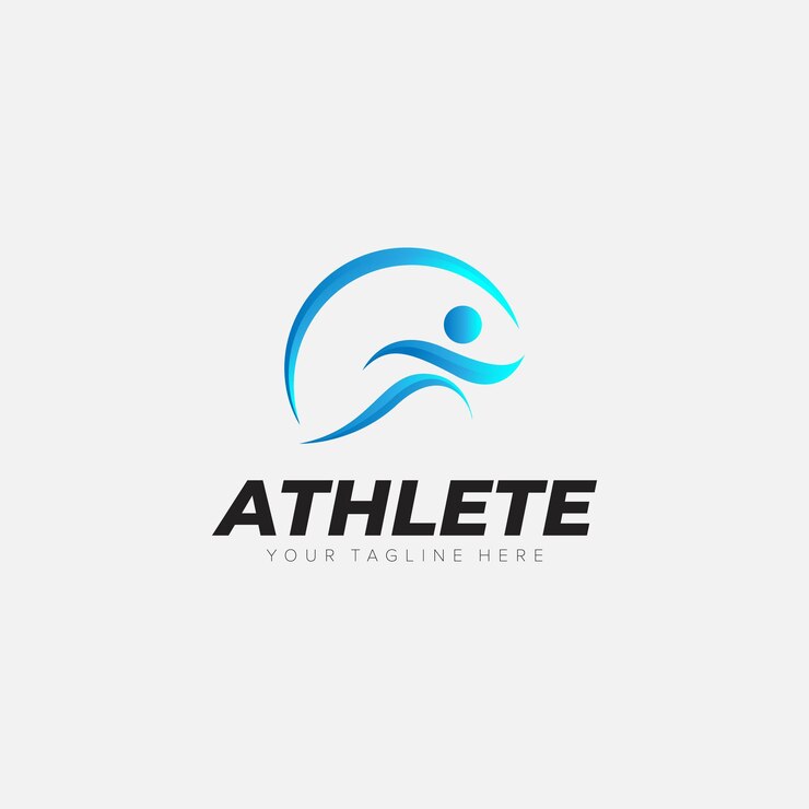 Sportowe logo sportowe projektuje abstrakcyjnych ludzi