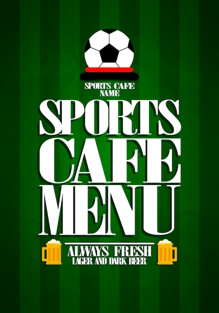 Sportowe Menu Kawiarniilustracja Wektorowa