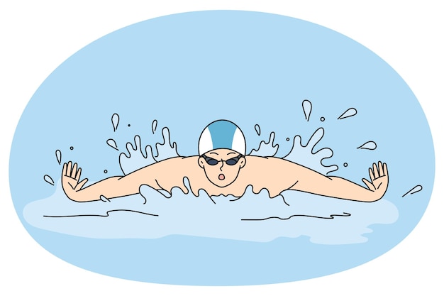 Plik wektorowy sportowiec pływający w basenie?