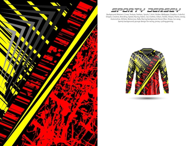 Sportowy Jersey Extreme Geometryczny Grunge 197