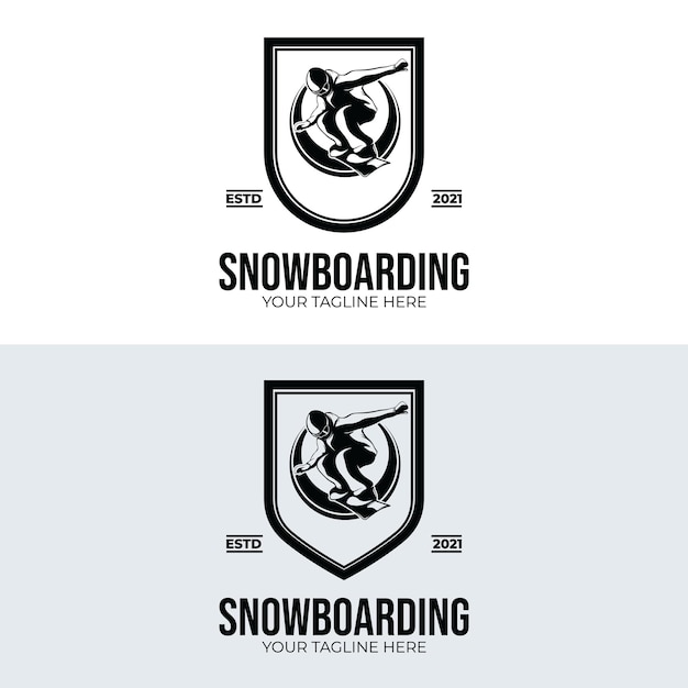 Sporty Zimowe. Projektowanie Szablonu Logo Snowboardu