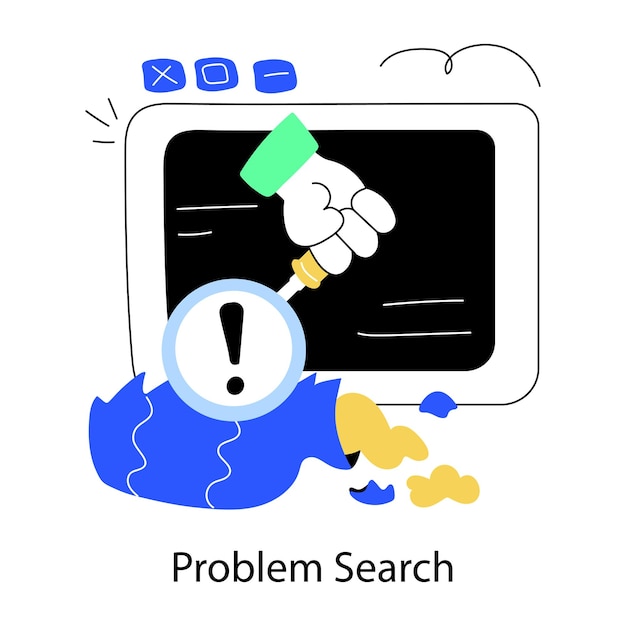Sprawdź mini ilustrację poszukiwania problemu