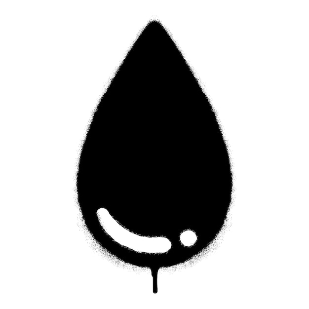 Plik wektorowy spray painted graffiti water drop logo wektor ikona izolowane na białym tle