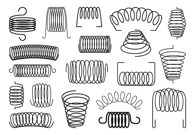Sprężyny Spiralne Cewki Metalowe Elastyczne Druty Odbijające