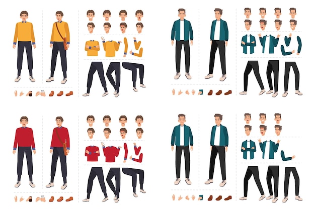 Spritesheet dla postaci męskiej