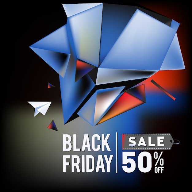 Sprzedaż Do 50% Szablon Projektu Plakatu Black Friday