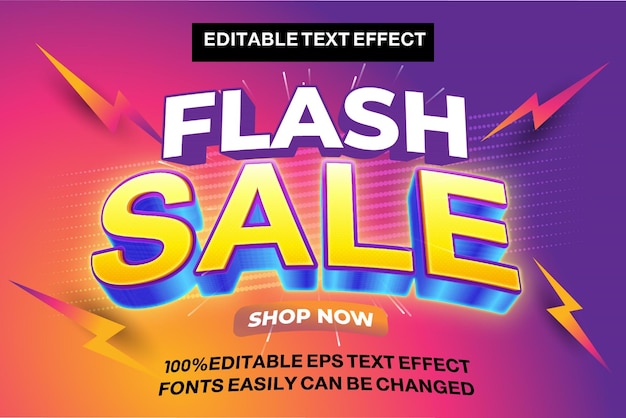 Sprzedaż Flash 3D edytowalny efekt tekstowy