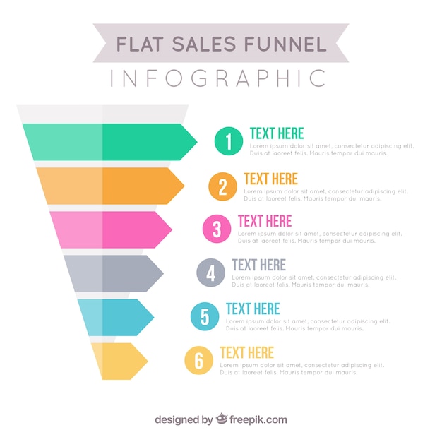 Plik wektorowy sprzedaż infografika szablon w płaskiej konstrukcji