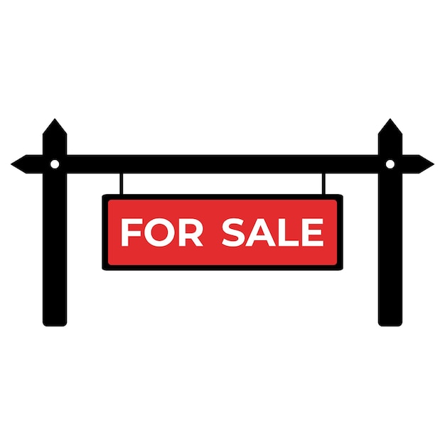 Plik wektorowy sprzedaż nieruchomości znak wektor na białym tle znak