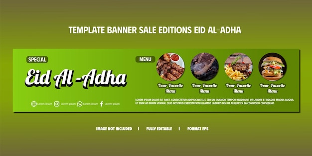 Plik wektorowy sprzedaż szablonów banerów wydania eid aladha