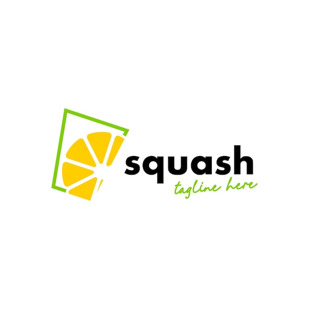 Squash Logo Design Concept Vector