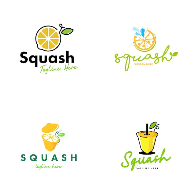 Squash Logo Design Concept Vector