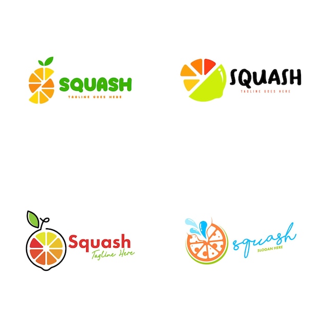 Squash Logo Design Concept Vector