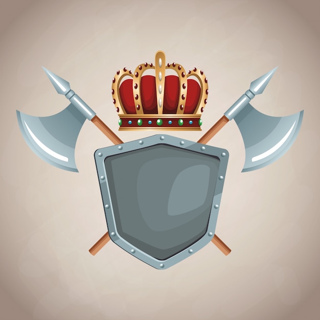 Plik wektorowy Średniowieczny emblemat armii
