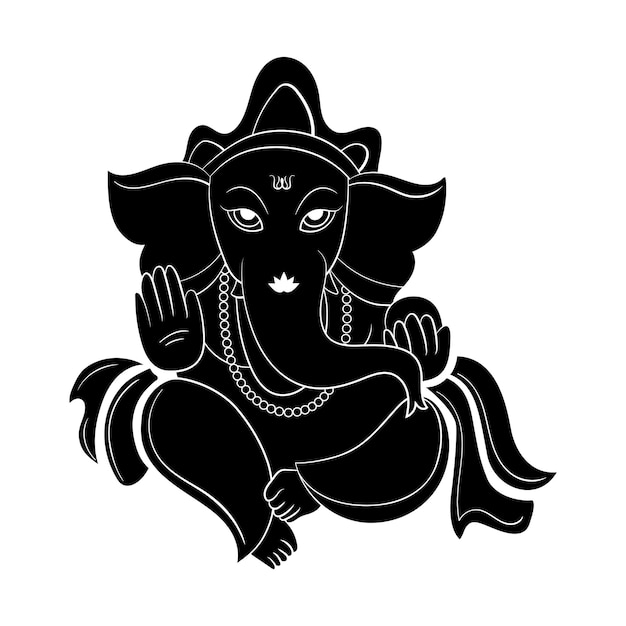 Plik wektorowy sri ganesh sylwetka wektor.