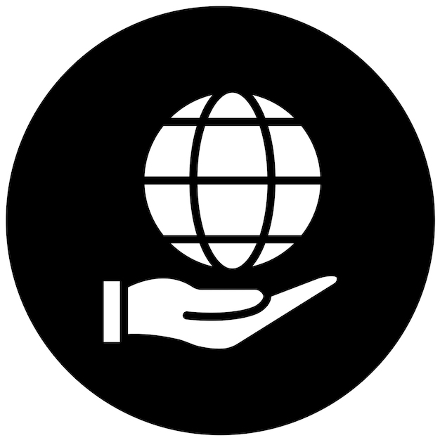 Środowisko projektowania wektorowego Styl ikony globu