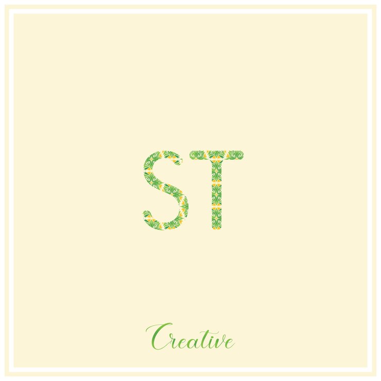 Wektor st natural green logo późniejszy projekt logo ilustracja wektorowa creative logo minimal logo monogram