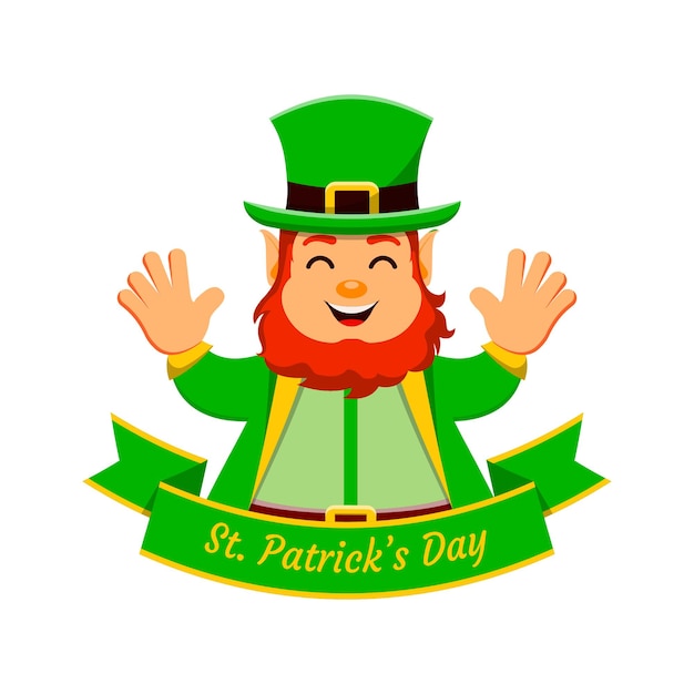 St Patrick's Day Cartoon Character Leprechaun