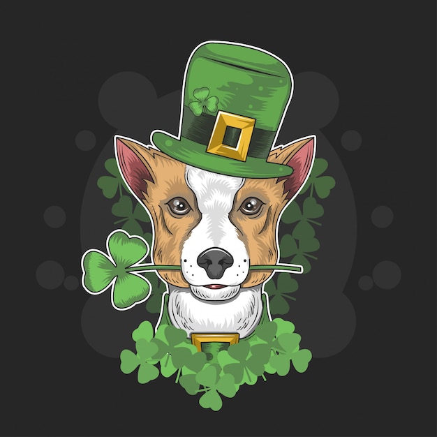 Plik wektorowy st patrick's day cute dog