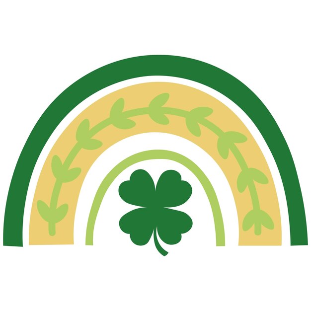 St Patrick's Day Rainbow Izolowane Ilustracji Wektorowych Na Białym Tle