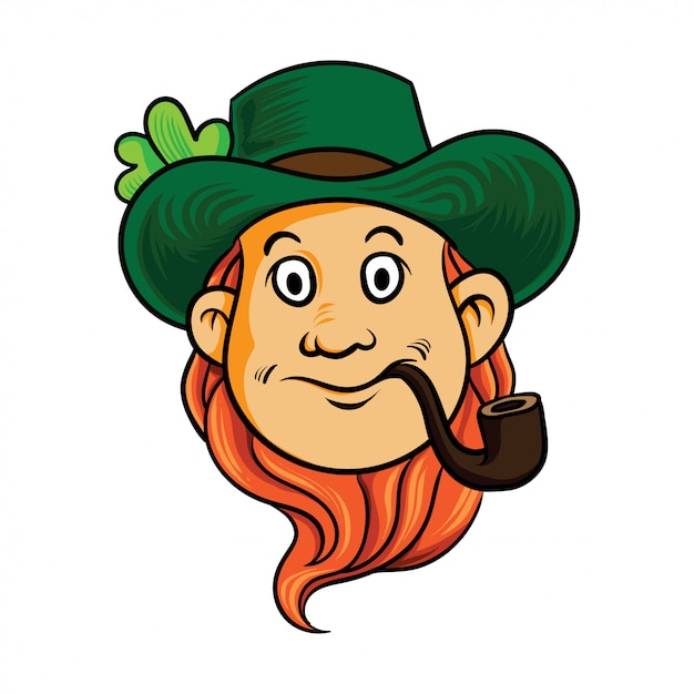 St Patricks Dzień Głowa Ilustracja