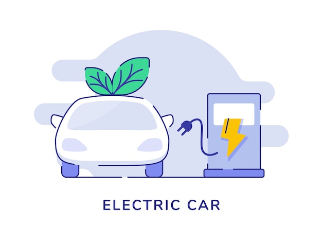 Plik wektorowy stacja ładowania samochodów elektrycznych