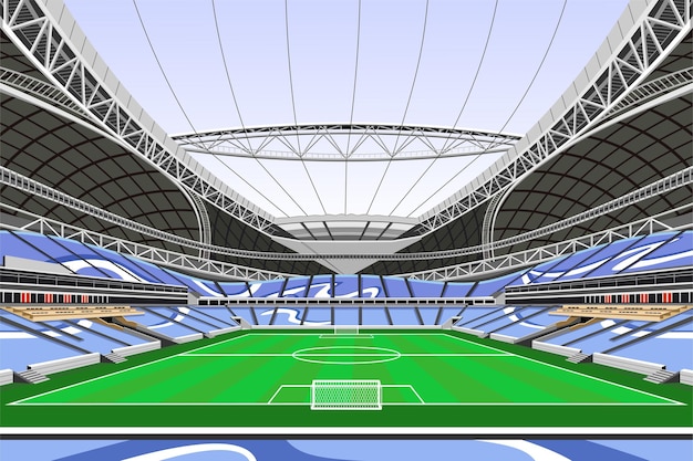 Plik wektorowy stadion al janoub w piłce nożnej tło mistrzostw świata w piłce nożnej banner 2022 w katarze