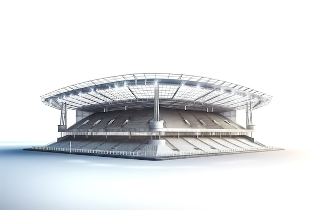 Plik wektorowy stadion piłkarski w realistycznym renderowaniu 3d odizolowany na białym tle ilustracji renderowania 3d