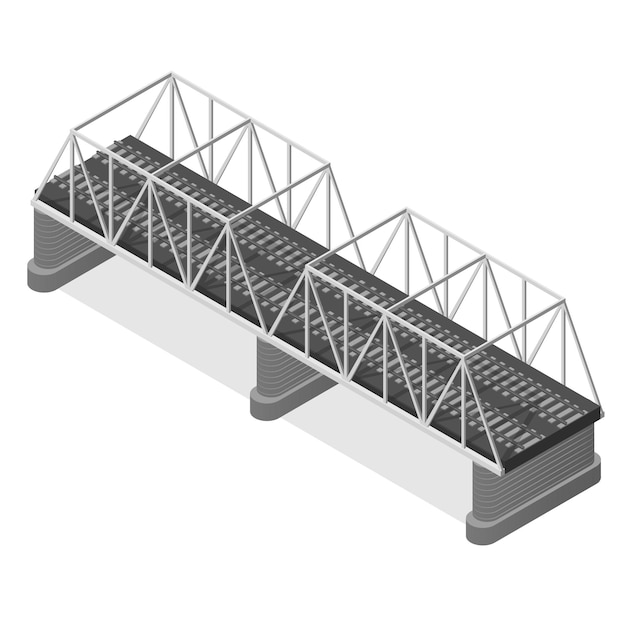 Stalowy Most Kolejowy W Rzucie Izometrycznym