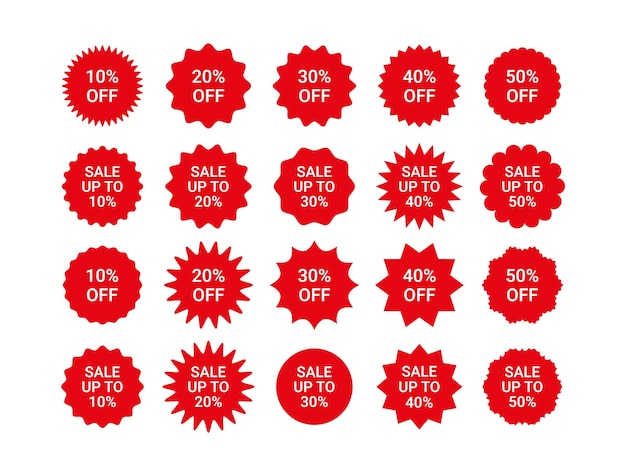 Star burst price stickers New arrival promo boxs stamps Vector illustration