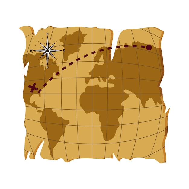 Plik wektorowy stara globalna mapa do ameryki