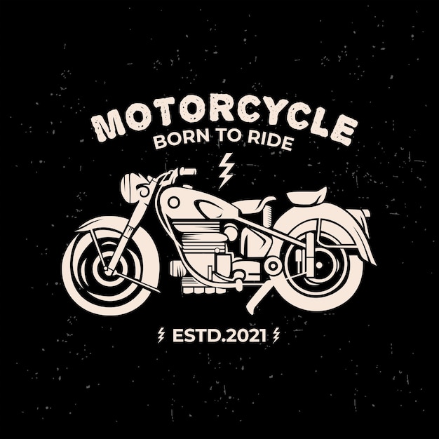 stara ilustracja motocykla w stylu vintage